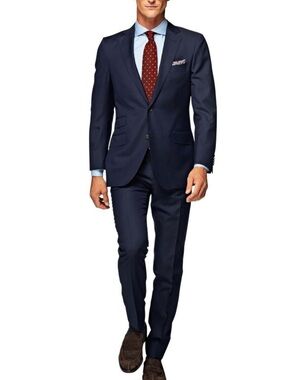 SuitSupply Sienna Navy Pure Wool Suit | VBC | Size 56 / US 46